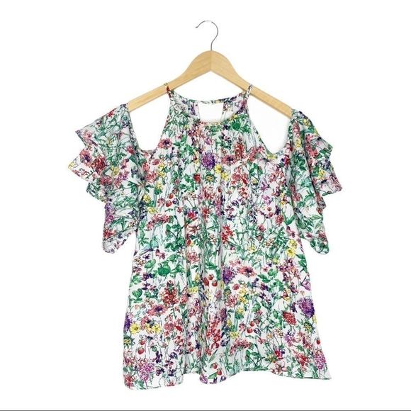 DO+BE Tops - Do+Be Cold Shoulder Floral Blouse